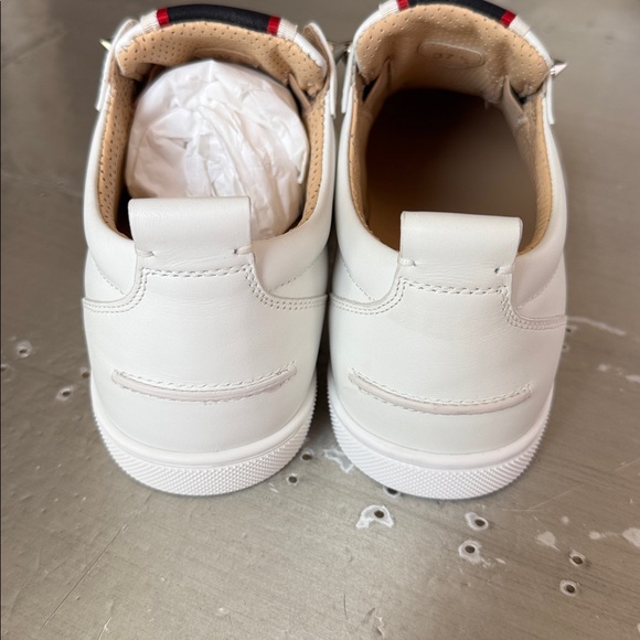 Christian Louboutin fav fique white leather sneaker trainer flat slip on sz 37.5 - Picture 5 of 10
